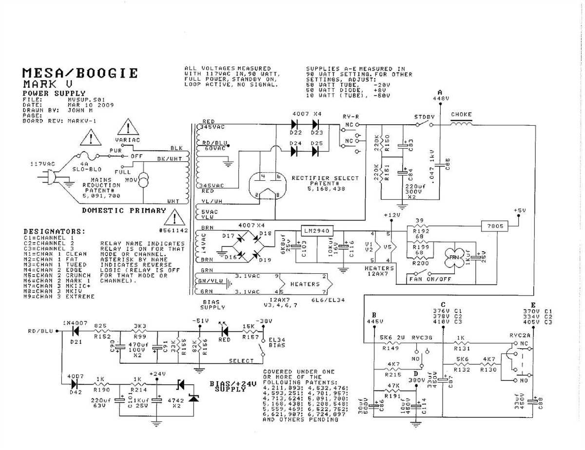 Exploring The Schematic Of The Mesa Boogie Mark Amplifier