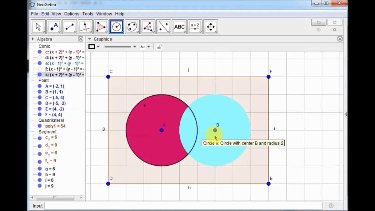 Creating Venn Diagrams With Geogebra